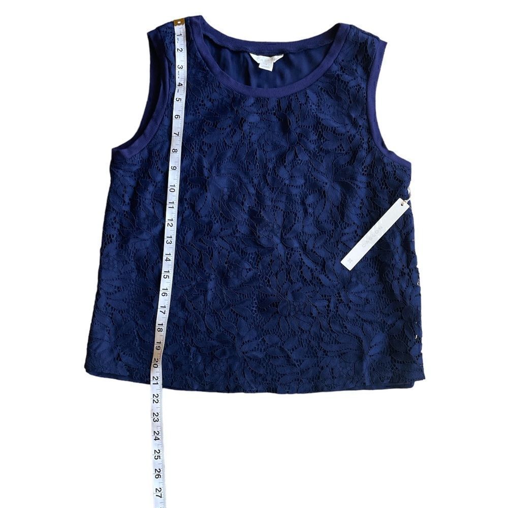 CASLON SLEEVELESS LACE TOP Size S - Picture 6 of 7